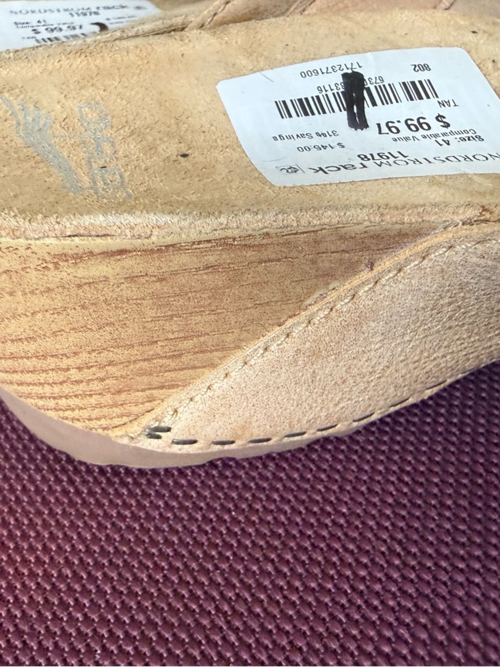 Dansko Tan Leather Slip-On Clog Mule - Picture 8 of 13